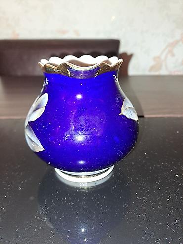 Qab-qacaq və mətbəx ləvazimatları: Çay dəsti, rəng - Mavi, Farfor, SSRİ — 3