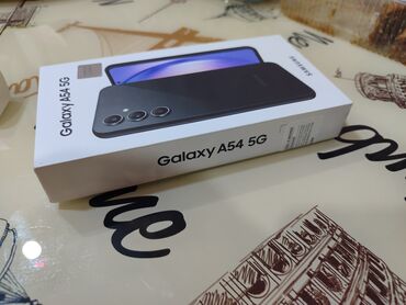 telefon a 52: Samsung Galaxy A54 5G, 128 GB, rəng - Qara, Barmaq izi, İki sim kartlı, Face ID