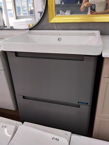 silver kitchen: Тумба с умывальником для ванной - Комплект: подвесная тумба с двумя — 1