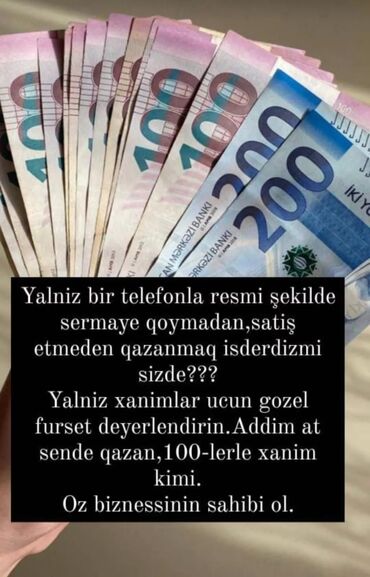 SMM menecerlər: SMM menecer tələb olunur, Onlayn iş, 30-45 yaş, Təcrübəsiz