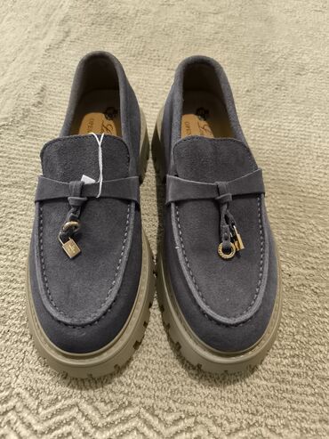 лоро пиано обувь женская летняя: Лоферы, 36, Loro Piana, Новый, цвет - Голубой