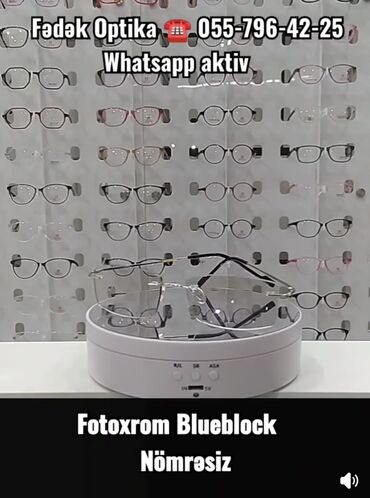 Eynəklər: Fotoxrom Blueblocker Nömrəsiz 1.Telefon şüasından 90% qoruyur