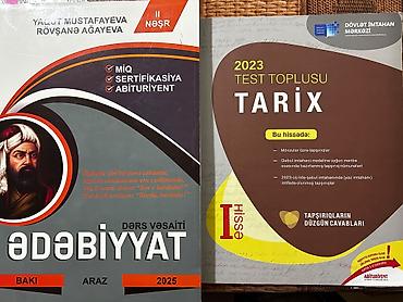 📚 SATILIR — ƏDƏBİYYAT VƏ TARİX KİTABLARI! 📖 1. Ədəbiyyat dərs vəsaiti
