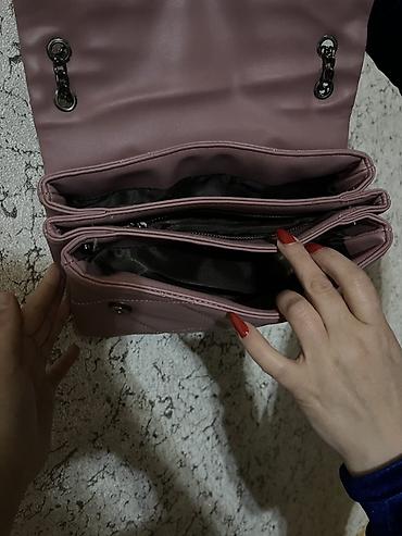 fendi cantalar: Céline qadın çantası – toz çəhrayı rəng - Material: yumşaq teksturaya — 3