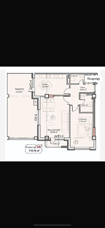 Продажа квартир: 3 комнаты, 110 м², Элитка, 2 этаж, ПСО (под самоотделку) — 3
