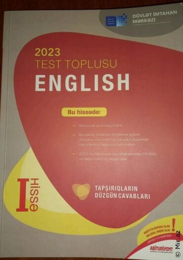 kaspi ingilis dili test banki pdf yukle: Ingilis dili test toplusu 2023 yeni kimidir yazı cırıq yoxdur qiymət 5