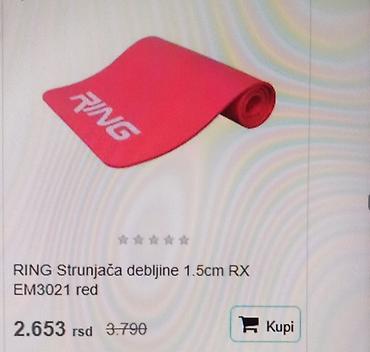 RING strunjača RX EM3021, debljina 1,5 cm – crvena. Nekoriscena