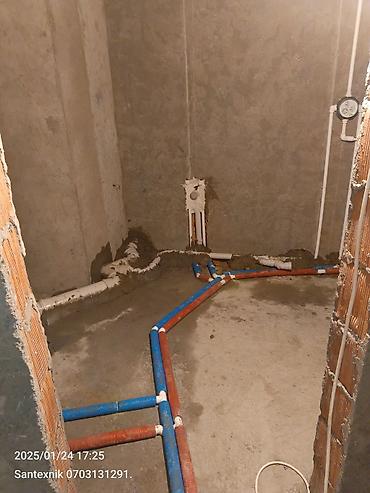 İstilik sistemi: Kombi sisteminin cekilmesi.kanalzasiya sistemleri.Divar ici unitaz ve — 14