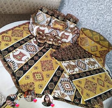 advent calendar satışı: Xalça naxışlı masa dekoru dəsti - Milli ornamentli qalın toxunma — 5