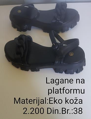 Sandale: Bele i Crne ženske sandale na platformu - Model: otvorene sandale sa — 12