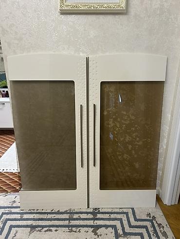 Qapı şüşələri: Mətbəx/qonaq otağı üçün 2 ədəd asma vitrin qapısı - Modellər: Şüşəli — 2
