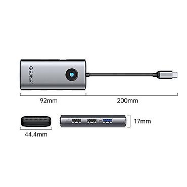4 luk kabel: DS ORICO-PW11-5P-SV-EP 5-in-1 USB 3.0,2x USB2.0, PD 60 W,HDMI 4K/30Hz — 4
