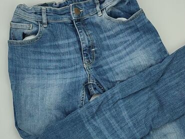 jeansy z zamkami: Jeans, 10 years, 134/140, condition - Good