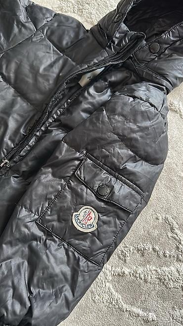 комбензон: Детский зимний комбинезон Moncler, цвет черный,трансформер - Теплый — 4