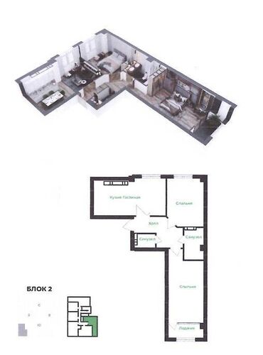 Продажа квартир: 3 комнаты, 62 м², Элитка, 3 этаж, ПСО (под самоотделку)