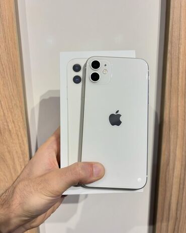 IPhone 11, 128 GB, Ağ, Zəmanət, Face ID, Sənədlərlə
