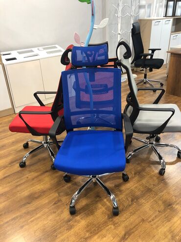 Ofis və oyun kresloları: Yeni, Təkərli, Qolları tənzimlənmir, Parça — 5