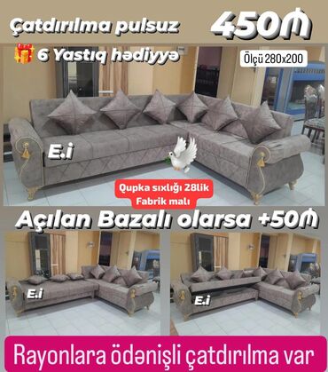 Masa və oturacaq dəstləri: Künc divan, Yeni