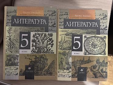 Книги и журналы: Каждая по 150 сом, Литература. 5 класс — учебник-хрестоматия (комплект — 1