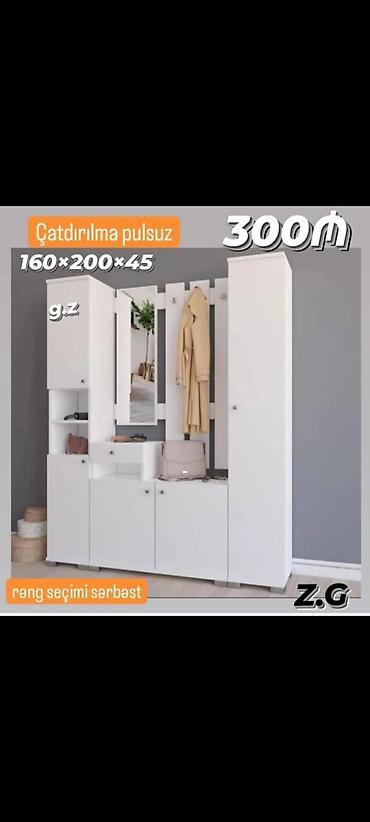 kicik skaf: Dəhliz üçün çoxfunksiyalı asma-dolab sistemi Ölçü: 160 × 200 × 45 sm — 1