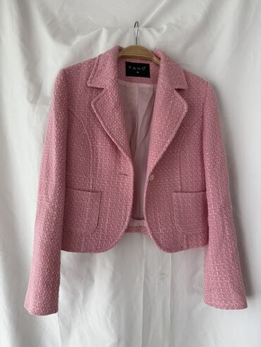 Dəstlər, kostyumlar: Məhsul: Qadın jaketi və paltar dəsti 1) PANO markalı qısa tweed jaket — 1