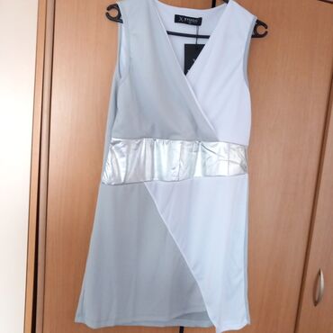 haljina i sako komplet: XL (EU 42), bоја - Siva, Oversize, Na bretele