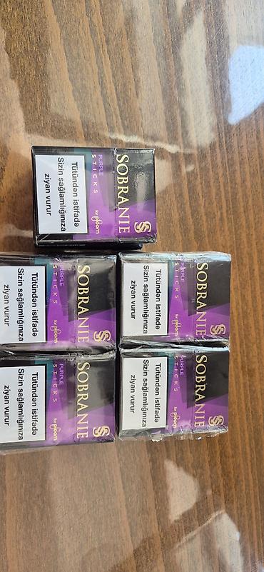 ploom: Məhsul: Sobranie Purple Sticks (for Ploom). Bir blok 50 manata. - — 5