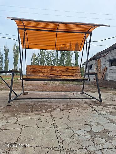 кухный мебел бу: Садовые качели Металл, Со спинкой, С крышей — 3