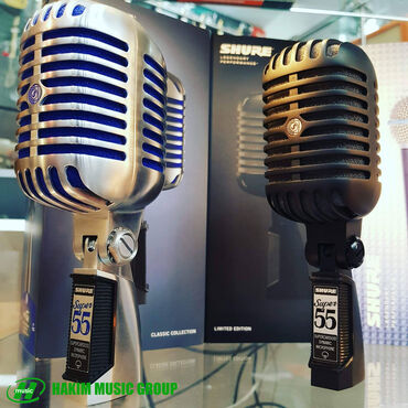 mikrafonlar: Mikrofon "Shure Super55" . Mikrofon Shure Super55 Shure super 55