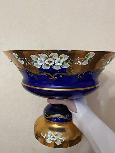 Digər dəstlər və servizlər: Bədii şüşə dekor dəsti - Material: qalın şüşə - Üstlük: parlaq qızılı — 6