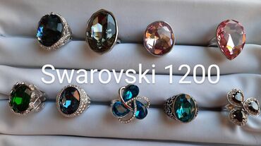 zenska pozlacena narukvica k: Swarovski prstenje,velio kamenje,NOVO, cena ya 1 kom.velicine levi