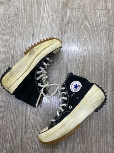 Women's Sneakers and athletic shoes: Кеды Converse x JW Anderson Run Star Hike в черном цвете с высоким