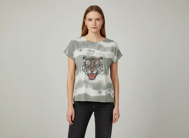 dolce gabbana tiger t shirty: T-shirt damski, rozmiar L
