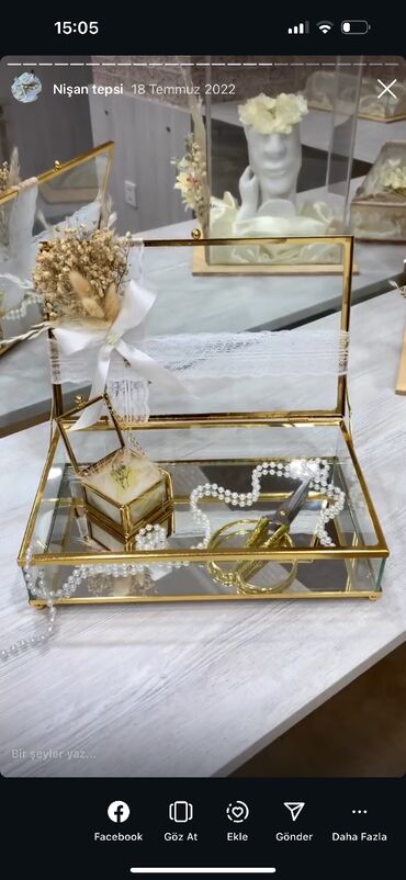 Digər ev dekoru: Nişan tepsilerı kıraye verılır tek qıymet 20 azn. Her bırı daxıldır — 6