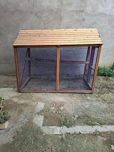 Taxta çərçivəli quş qəfəsi/mini toyuq kürəsi - Material: möhkəm taxta
