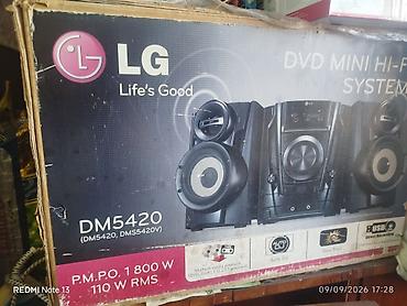 Музыкальные центры: LG DM5420 DVD Mini Hi‑Fi System - Güclü səs: P.M.P.O. 1800 W, 110 W — 2