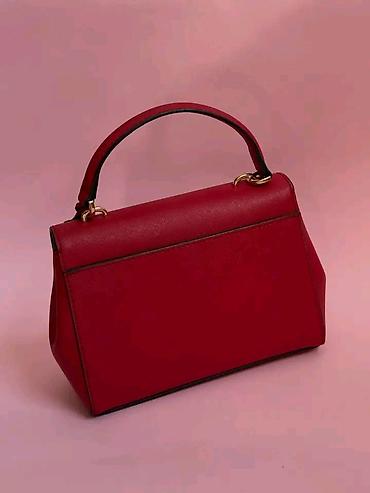 kos: Michael Kors ženska torba – model s ručkom, crvena - Materijal — 3