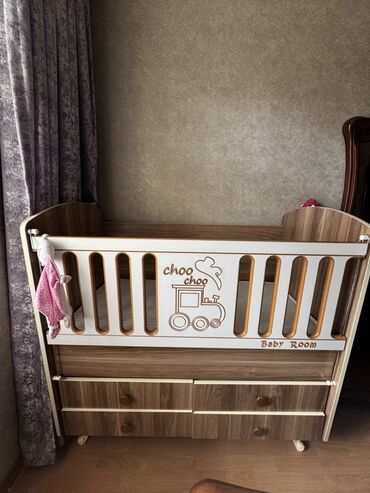 детские кроватки дордой: Uşaq beşiyi – “Baby Room” dizaynı - Material: ağac teksturası ilə