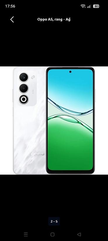 səs gücləndirən: Oppo A5, 256 GB, rəng - Ağ, Zəmanət, Sensor, Barmaq izi — 4