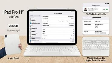 Планшет, Apple, память 256 ГБ, 10" - 11", Wi-Fi, Б/у, Классический цвет - Белый