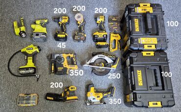 son zəng dəstləri: DeWALT və Ryobi akkumulyatorlu elektrik alətlərindən ibarət bu dəst