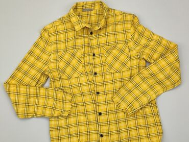 Koszule: Koszula 13 lat, stan - Idealny, wzór - Kratka, kolor - Żółty