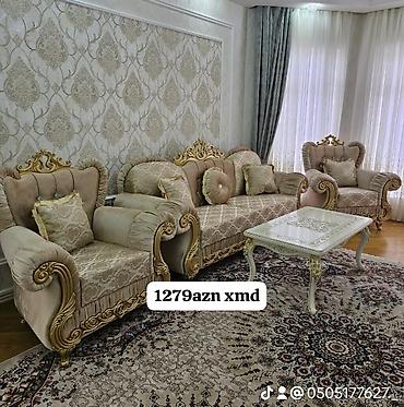 klassik divan: Новый, Классический диван, Диван, Без подъемного механизма, Нераскладной — 2