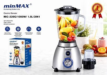 mix 2: Блендер minMAX MIC-220G, электрический, 1000 Вт, 1.5 л, 2-в-1 - — 1