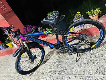 velosiped 20 luk: Dağ/şosse tipli velosiped – Disbang brendi, rəng: qara-mavi-sarı — 2