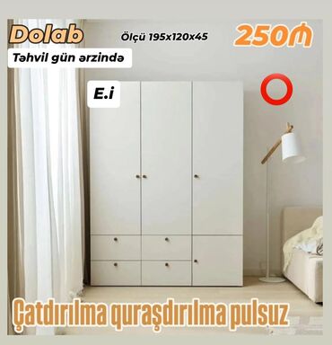 истикбал мебель в баку: Yeni, Açılan, 3 qapılı Qarderob, paltar dolabı