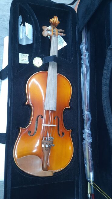elektro gitara qiymetleri: Skripka dəsti – futlyar ilə - Klassik tam ölçülü skripka (korpus