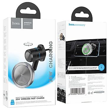 Транспорт: Kateqoriya: Telefon tutacaqları Hoco HW6 Vision Avtomobil Simsiz Şarj — 1