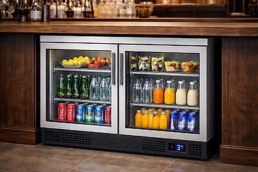 vitrin panel: İki qapılı bar tipli vitrin soyuducu - İstifadə sahəsi: kafe, bar — 1