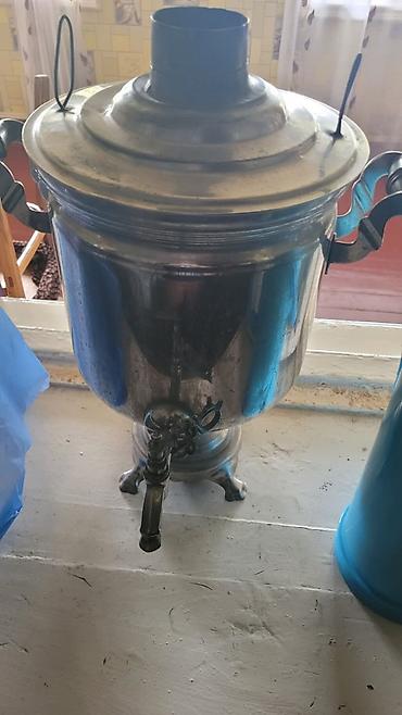 odun samovarları: Klassik kömür/sobaya qoyulan 10 litr samovar - Material: metal — 2